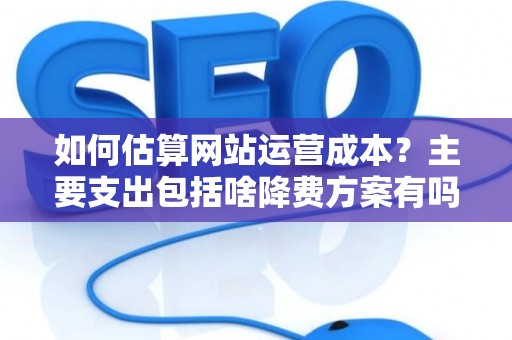 如何估算网站运营成本？主要支出包括啥降费方案有吗？